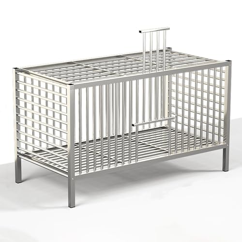 Großer Hühnerstall, Kaninchenstall Aus Metall mit Schiebetür, Geflügelkäfig für Den Außenbereich, für Meerschweinchen, Igel und Kleintiere(120 * 60 * 70CM) von Yajuer