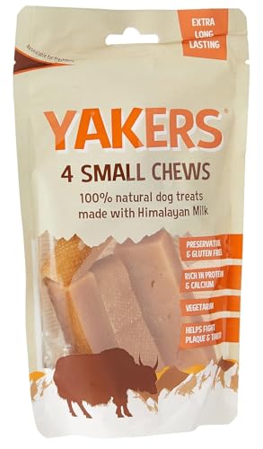 Yakers Small Hundekaustangen (4 Stück/Packung) (Einheitsgröße) (kann variieren) von Yakers