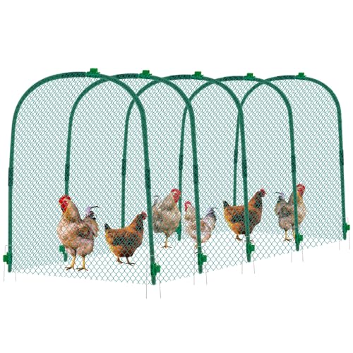 Yalikop Großer Hühnertunnelstall, 157 × 31,5 x 25,5 Zoll, einfach zu installieren, grüner Hof, Geflügeltunnel für den Außenbereich, ideal für Hühner, Enten, Kaninchen und Kleintiere Yalikop Großer Hühnertunnelstall, 157 × 31,5 x 25,5 Zoll, einfach zu installieren, grüner Hof, Geflügeltunnel für den Außenbereich, ideal für Hühner, Enten, Kaninchen und Kleintiere von Yalikop