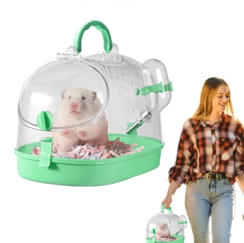 Tragbare Transportbox für Meerschweinchen, für kleine Tiere, atmungsaktiv, mit Wasserfutterstation von Yamibobo