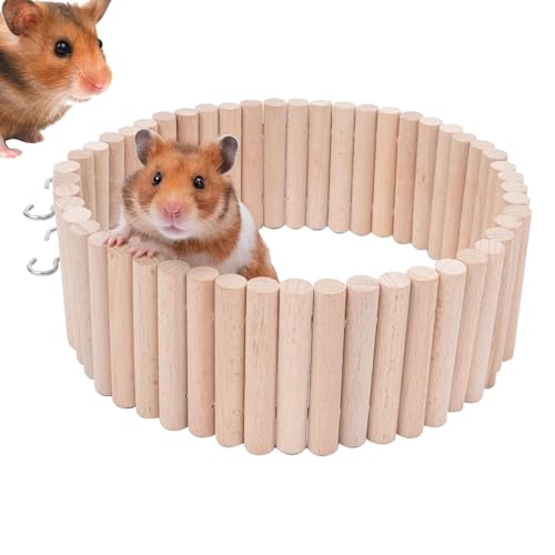 Yanayi Hamster Kletterleiter, Hamster Kletterspielzeug, 2 In 1 Käfigleiter Kauspielzeug Aus, Hamster Holzleiter, Multifunktionale Hamsterleiter Und Zaun von Yanayi