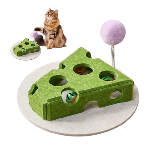 Yanayi Puzzle Feeder Katze | Käse Design Futter Puzzle Für Katzen | Mit Spielangel Glocke Ball Für Kitten Welpen Alle Größen Spielplatz Yanayi Puzzle Feeder Katze | Käse Design Futter Puzzle Für Katzen | Mit Spielangel Glocke Ball Für Kitten Welpen Alle Größen Spielplatz von Yanayi