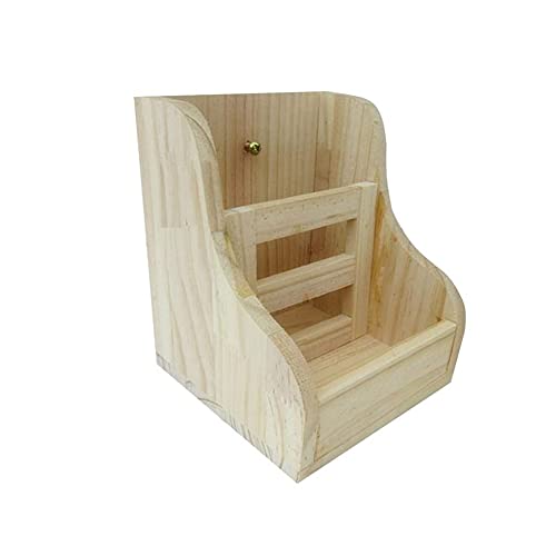 Heu-Futterspender aus Holz, 2 in 1 Haustier-Futterstation und Grasrahmen, Kaninchen, schmutzfrei, Alfalfa-Spender, für Kleintiere, Kaninchen von YangHaoDiSY