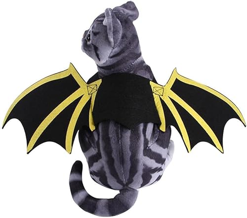 YangHaoDiSY Halloween-Fledermausflügel, Katzen- und Hunde-Fledermaus-Kostüm, Haustierkostüm für Halloween, Cosplay-Party, Größe M von YangHaoDiSY