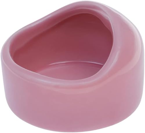 YangHaoDiSY Hamster-Futternäpfe für kleine Tiere, Keramik, Futternäpfe für Nagetiere, Rennmäuse, Hamster, Igel, kleine Kaninchen (1 Stück, Rosa) von YangHaoDiSY