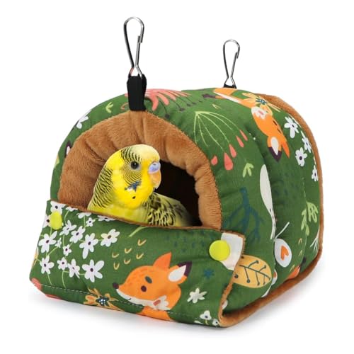 Yangyou 1 Stück Vogelnesthaus Winter Warme Kuschelhütte Vogelbett für Papageien Wellensittiche Sittiche Nymphensittiche von Yangyou