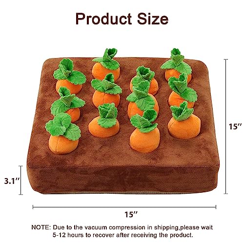 Yangyou 2X Interaktives, Karotten-Schnüffelmatte für Hunde, Plüsch-Puzzlespielzeug, 2-In-1-Nasenfutter-Spiele zum Stressabbau Bei Haustieren Yangyou 2X Interaktives, Karotten-Schnüffelmatte für Hunde, Plüsch-Puzzlespielzeug, 2-In-1-Nasenfutter-Spiele zum Stressabbau Bei Haustieren von Yangyou