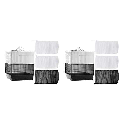 Yangyou 6 Stück Große Verstellbare Käfig Abdeckung Samen Fänger Universal Vogelkäfig Nylon Netz Netz Abdeckung Weicher, Luftiger Rock Schutz Yangyou 6 Stück Große Verstellbare Käfig Abdeckung Samen Fänger Universal Vogelkäfig Nylon Netz Netz Abdeckung Weicher, Luftiger Rock Schutz von Yangyou