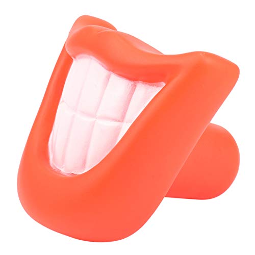Yangyou Lustiges Kauspielzeug mit Quietschgeräusch, großes Lächeln, und Zähne, Rot von Yangyou