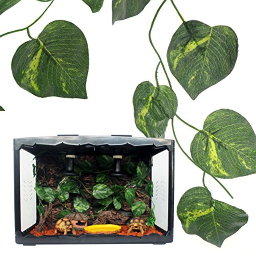 Yanhonin Decor Terrarium, künstliche Blätter, Pflanzen, Dekoration für Reptilien, Amphibien von Yanhonin