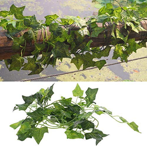 Yanhonin Decor Terrarium – Künstliche Blätter, Pflanzen, Dekoration für Reptilien Amphibien (2 m) von Yanhonin