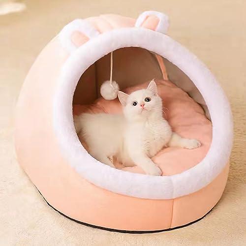 Beruhigendes Katzenhaus für Hauskatzen, waschbar, kleines Hundebett mit wasserdichter Unterseite, rutschfeste Haustiermatte, gemütliches Kätzchen-Welpenbett Beruhigendes Katzenhaus für Hauskatzen, waschbar, kleines Hundebett mit wasserdichter Unterseite, rutschfeste Haustiermatte, gemütliches Kätzchen-Welpenbett von Yanman