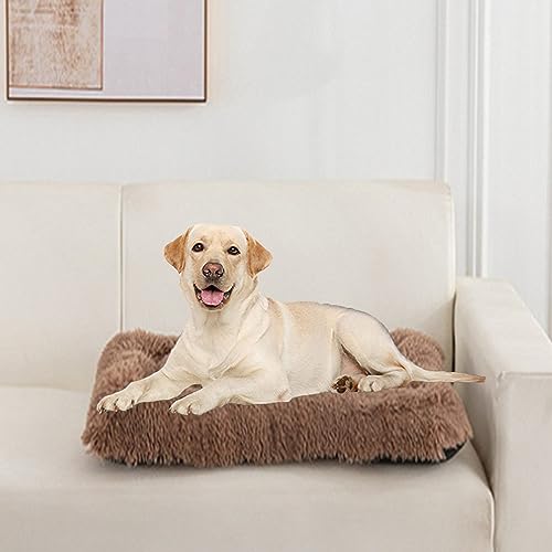 Rechteckige Hundekäfigbetten mit Maschinenwäsche, bequeme weiche Hundematratze für große, rutschfeste, wärmende Hundebetten, hautfreundliche, flauschige Fell-Pads Rechteckige Hundekäfigbetten mit Maschinenwäsche, bequeme weiche Hundematratze für große, rutschfeste, wärmende Hundebetten, hautfreundliche, flauschige Fell-Pads von Yanman