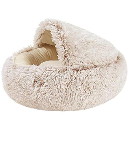 Yanman 2 in 1 Katzenbett Flauschiges katzenhöhle, Waschbares Tierbett Winter Geschlossen Katzenkissen, Körbchen Schlafplatz für Katzen klein Hunde bequem schlafen und kuscheln Yanman 2 in 1 Katzenbett Flauschiges katzenhöhle, Waschbares Tierbett Winter Geschlossen Katzenkissen, Körbchen Schlafplatz für Katzen klein Hunde bequem schlafen und kuscheln von Yanman