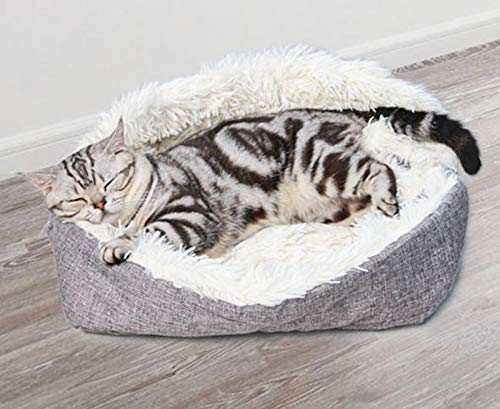 Yanman Flauschiges Katzenbett weiches Plüsch Katzendecke, Dual Use Schlafkissen, waschbar Katzenkissen Katzenbett für Katzen und Welpen von Yanman