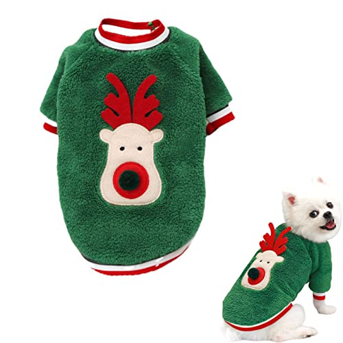 Hundekostüm Weihnachten Kostüme Katzenkostüm Weihnachten Outfit Hund Weihnachten Kostüm für Katzen Kleidung Warme Hoodies Xmas Haustier Kleidung Anzug von Yanmucy