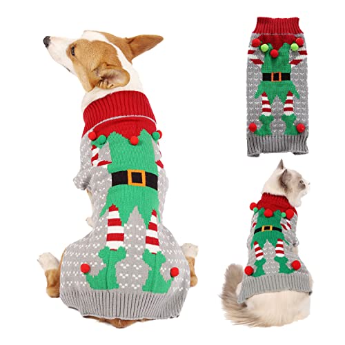 Hundepullover Weihnachten Hunde KostüMe Katzen Kleidung Strickpullover Hund Haustier Katze Hunde Pullover Hundekostüm Weihnachten Haustiermantel für Weihnachten Party Geschenk von Yanmucy