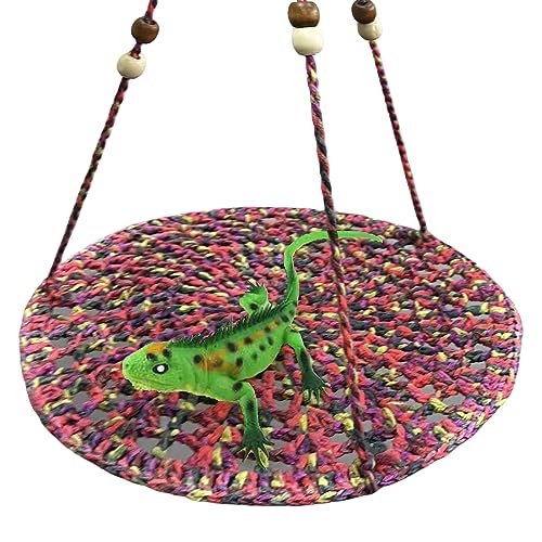 Yanmucy Bartdrachen Hängematte Handmade Eidechse Spielzeug Reptilientank Zubehör Groß für Bartdrachen Geckos Chamäleon und andere Reptilien (Buntes Rosa) von Yanmucy