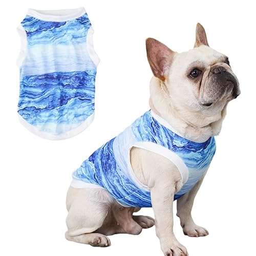 Yanmucy Hund Kühlung Weste Instant Kühlung Hund Kühlung Mantel weich atmungsaktiv Haustier Kühlung Weste Hund Kühlung Kleidung Shirt für Sommer im Freien (Blau, L) von Yanmucy