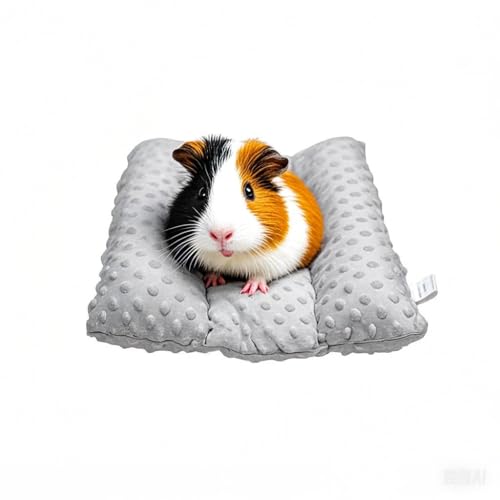 Yanmucy Kaninchenbett für Meerschweinchen, Fleece, doppelseitig, für alle Jahreszeiten, Kaninchen, Kleintiere, weiche Polstermatte für Käfigzubehör, für Kaninchen, Ratten, Frettchen, Hamster, 40 x 35 von Yanmucy