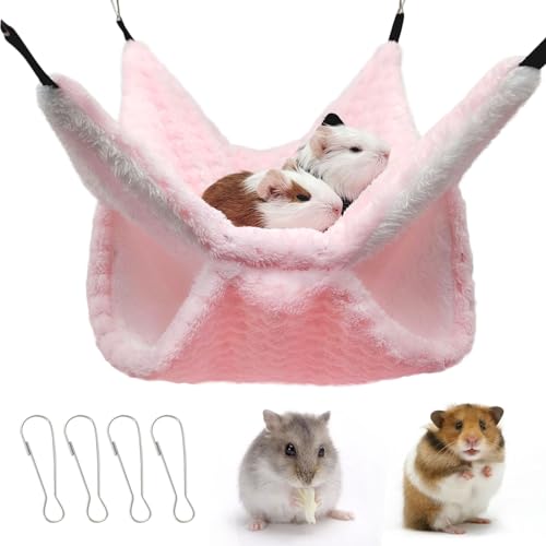 Yanmucy Rattenhängematte, doppellagig, Fleece, Meerschweinchen-Hängematte, Haus, warm, weich, Rattenhängematten für Käfigzubehör Yanmucy Rattenhängematte, doppellagig, Fleece, Meerschweinchen-Hängematte, Haus, warm, weich, Rattenhängematten für Käfigzubehör von Yanmucy