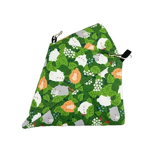 Yanmucy Vogelnester für Käfige, wasserdicht, Plüsch, Winter, Vogelhängematte, hängend, warmes Papageienbett, gemütliches Eck, Papageienhauszelt zum Schlafen, Spielen (grün, groß) von Yanmucy