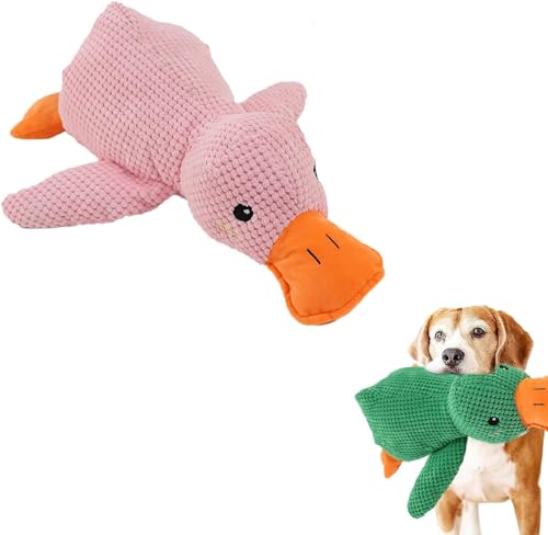 Yanobia Zentric Quack-Quack-Ente Hundespielzeug, Zentric Hundespielzeug, Quackende Ente Spielzeug für Hund mit echtem Quack-Sound, Quietschendes Hundespielzeug, interaktives Spielzeug, Hund Stofftiere von Yanobia