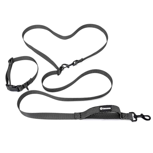 Yanvega Hundeleine, Taillenleine für Spaziergänge mit dem Hund, Haustierbedarf, 2,7 m, schwarz, freihändige Umhängetasche, Trainingsgürtel, verstellbare Laufleine, robuste Hundeleine mit kurzem Yanvega Hundeleine, Taillenleine für Spaziergänge mit dem Hund, Haustierbedarf, 2,7 m, schwarz, freihändige Umhängetasche, Trainingsgürtel, verstellbare Laufleine, robuste Hundeleine mit kurzem von Yanvega