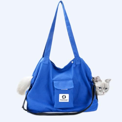 Yanvega Weiche Katzen-Reisetasche, Haustierbedarf, Katzen-Tragetasche, verstellbarer Crossbody-Gurt, bis zu 5 kg Yanvega Weiche Katzen-Reisetasche, Haustierbedarf, Katzen-Tragetasche, verstellbarer Crossbody-Gurt, bis zu 5 kg von Yanvega