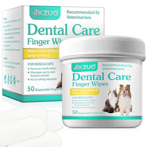 Hundezahnreinigungstücher, Zahnreinigungstücher für Hunde und Katzen, entfernen Mundgeruch durch Entfernen von Plaque und Zahnsteinablagerungen, kein Ausspülen, Hunde-Fingerzahnbürste, Tierärzte von Yanzisno1