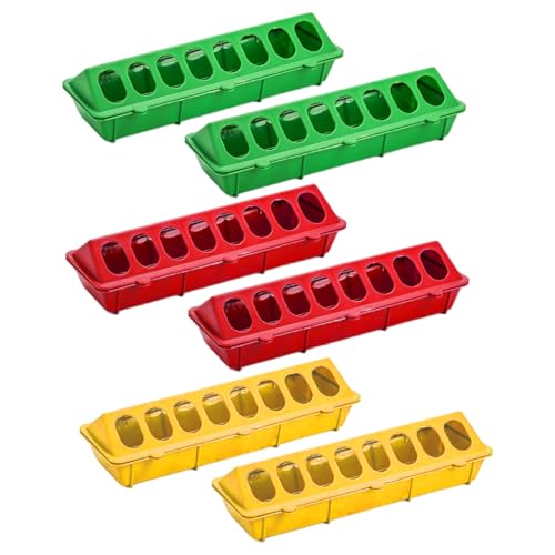 6pcs Baby Chick Feeder, 16 Löcher ohne Durcheinander kein Abfall -Plastik -Flip Top Chick Feeder zu reinigen Vogelwasserspender für Tauben, Wachteln, Entenvögel, Ente, Entgierung von Yaoliucp