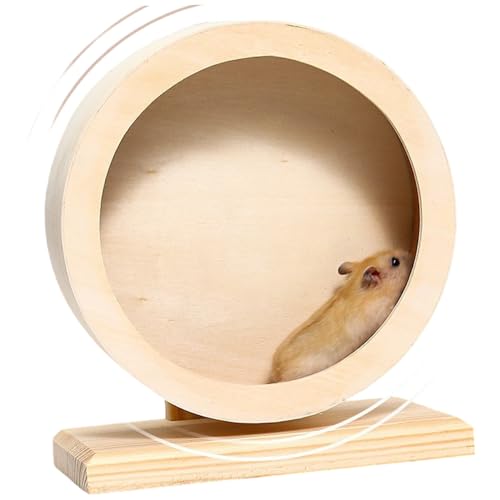 Hamsterrad wasserdicht feuchtigkeitsdichtes stabiles hölzernes Stiller Hamsterrad für Zwerghamster, Rennratte, kleine Tiere, Igel Hamsterrad wasserdicht feuchtigkeitsdichtes stabiles hölzernes Stiller Hamsterrad für Zwerghamster, Rennratte, kleine Tiere, Igel von Yaoliucp
