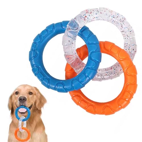 Hunderingspielzeug für Training und Zähneputzkautschuk -Hund Ringe kauen Spielzeug mit 3 Farbringen Interaktive unzerstörbare Hundespielzeug für kleine mittlere große Hunde, Hunderingspielzeug Hunderingspielzeug für Training und Zähneputzkautschuk -Hund Ringe kauen Spielzeug mit 3 Farbringen Interaktive unzerstörbare Hundespielzeug für kleine mittlere große Hunde, Hunderingspielzeug von Yaoliucp