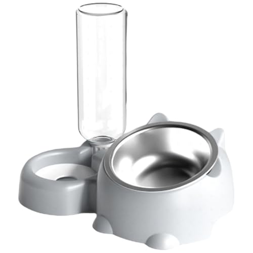 Katzenfutter und Wasserschüssel Set, flitzerfreundliche hochgezogene Katzenfutter und Wasserspender, abnehmbare Haustierschalen, Haustierschalen von Yaoliucp