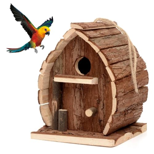 Vogelschachtel, hölzerne Hängelhaus 5x6x3 rustikales natürliches Wetterdicht ideal für Jede Größe Garten im Freien Baum oder Balkon Vogelschachtel, hölzerne Hängelhaus 5x6x3 rustikales natürliches Wetterdicht ideal für Jede Größe Garten im Freien Baum oder Balkon von Yaoliucp
