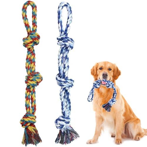 Yaoliucp 2pcs Hundeseilspielzeug 20,5 x 2,4 Zoll schweres Seilspielzeug für Hunde, unzerstörbarer Hundekauenspielzeug, War Hundespielzeug für große und mittlere Hunde Yaoliucp 2pcs Hundeseilspielzeug 20,5 x 2,4 Zoll schweres Seilspielzeug für Hunde, unzerstörbarer Hundekauenspielzeug, War Hundespielzeug für große und mittlere Hunde von Yaoliucp