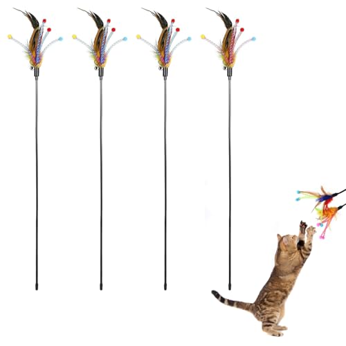 Yaoliucp Katzenstabspielzeug, Stick -Katzenspielzeug mit Glocken, interaktives Katzenspielzeug mit Nicht -Slip -Griff, Katzenspielzeug für Innenkatzen Yaoliucp Katzenstabspielzeug, Stick -Katzenspielzeug mit Glocken, interaktives Katzenspielzeug mit Nicht -Slip -Griff, Katzenspielzeug für Innenkatzen von Yaoliucp