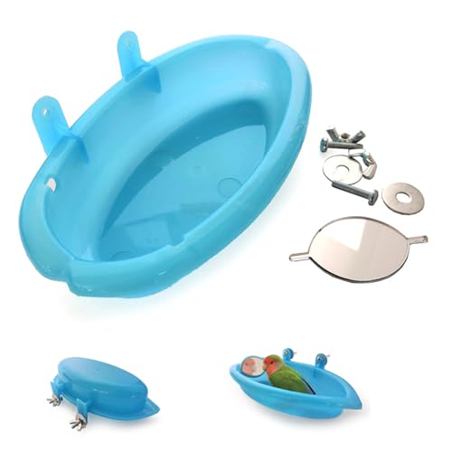Yaoliucp Vogelbad für Käfig Universal Hanging Birdbat mit Spiegel 7x4x1 Haustierbad mit Stand Vogelbad für Kanarische Finch -Sittiche Vogelversorgung Yaoliucp Vogelbad für Käfig Universal Hanging Birdbat mit Spiegel 7x4x1 Haustierbad mit Stand Vogelbad für Kanarische Finch -Sittiche Vogelversorgung von Yaoliucp