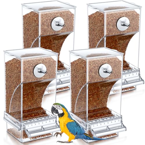 Yaomiao Vogelfutterspender für Papageien, automatischer Wasserspender für Papageien, durchsichtig, für Sittiche, Käfig, Zubehör für kleine und mittelgroße Vögel, Papageien, Nymphensittiche, Yaomiao Vogelfutterspender für Papageien, automatischer Wasserspender für Papageien, durchsichtig, für Sittiche, Käfig, Zubehör für kleine und mittelgroße Vögel, Papageien, Nymphensittiche, von Yaomiao
