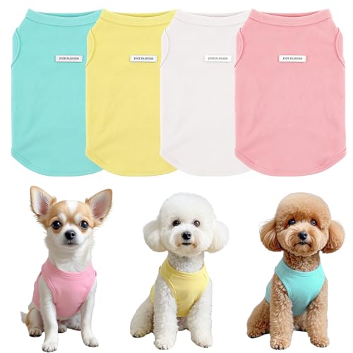 Hunde-Shirt, Sommerkleidung, ärmellos, bunt, Welpen, Tank-Tops, atmungsaktive Weste, T-Shirts für kleine, mittelgroße Hunde und Katzen, Kleidung von Yaopelky