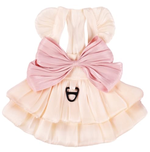 Prinzessinnenkleid für kleine Hunde, Katzenkleid mit Schleife, Kleid mit Ring, niedlicher Tutu-Rock, Sommer-Kostüm, Haustier-Outfits für Shih Tzu, Yorkie, Chihuahua, Größe S (1.5-2.5 kg), Weiß Prinzessinnenkleid für kleine Hunde, Katzenkleid mit Schleife, Kleid mit Ring, niedlicher Tutu-Rock, Sommer-Kostüm, Haustier-Outfits für Shih Tzu, Yorkie, Chihuahua, Größe S (1.5-2.5 kg), Weiß von Yaopelky