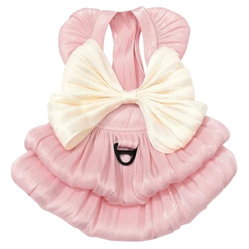 Prinzessinnenkleid für kleine Hunde, Katzenkleid mit Schleife, Kleid mit Ring, niedlicher Tutu-Rock, Sommer-Kostüm, Haustier-Outfits für Shih Tzu, Yorkie, Chihuahua, Größe S (1.5-2.5 kg), Rosa Prinzessinnenkleid für kleine Hunde, Katzenkleid mit Schleife, Kleid mit Ring, niedlicher Tutu-Rock, Sommer-Kostüm, Haustier-Outfits für Shih Tzu, Yorkie, Chihuahua, Größe S (1.5-2.5 kg), Rosa von Yaopelky