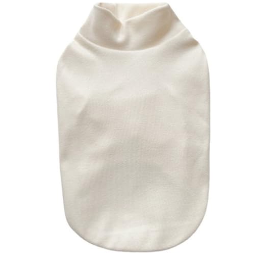 Yaopelky Hunde-Sweatshirt für kleine, mittelgroße Hunde und Katzen, Herbst-T-Shirt, langärmelig, Welpen-Outfit, lässige Hundekleidung für Yorkie, Chihuahua, Größe S (1,5–3 kg), Beige von Yaopelky