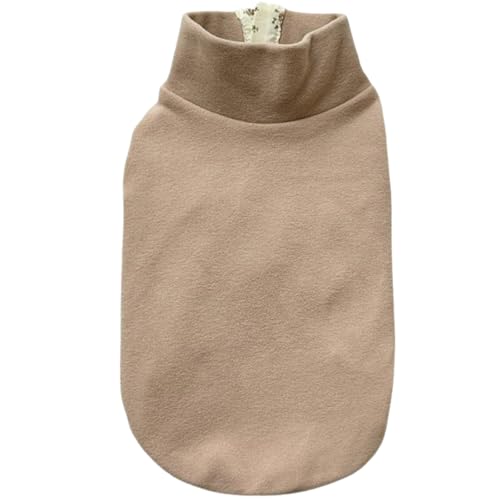 Yaopelky Hunde-Sweatshirt für kleine, mittelgroße Hunde und Katzen, Herbst-T-Shirt, langärmelig, Welpen-Outfit, lässige Hundekleidung für Yorkie, Chihuahua, Größe XS (0,5–1,4 kg), Kaffeefarben von Yaopelky