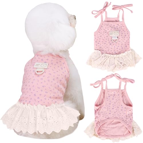 Yaopelky Hundesommerkleidung für kleine und mittelgroße Hunde und Katzen, Gänseblümchen, niedliches Haustierkleid mit D-Ring, ärmellos, Welpen-Outfits, Hunde-Shirt für Shih Tzu, Yorkie, Chihuahua, Yaopelky Hundesommerkleidung für kleine und mittelgroße Hunde und Katzen, Gänseblümchen, niedliches Haustierkleid mit D-Ring, ärmellos, Welpen-Outfits, Hunde-Shirt für Shih Tzu, Yorkie, Chihuahua, von Yaopelky