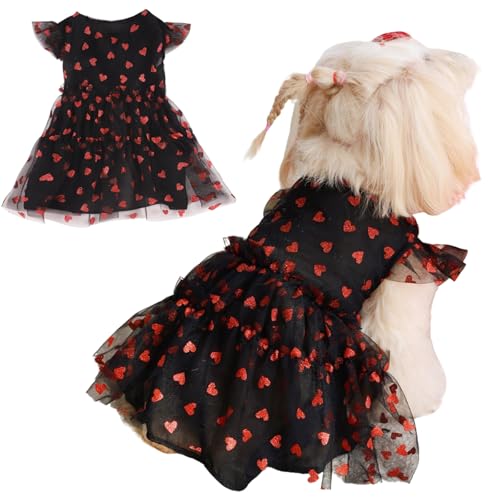 Yaopelky Kleine Hundekleider Herz Druck Hund Halloween Kleid Welpe Tüll Kleid Doggie Tutu Rock Katze Outfit Urlaub Haustier Kostüm für Yorkie Teddy Chihuahua Kleidung Yaopelky Kleine Hundekleider Herz Druck Hund Halloween Kleid Welpe Tüll Kleid Doggie Tutu Rock Katze Outfit Urlaub Haustier Kostüm für Yorkie Teddy Chihuahua Kleidung von Yaopelky