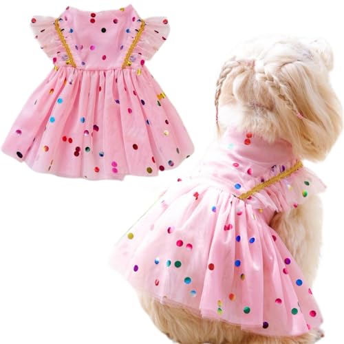 Yaopelky Kleiner Hund Geburtstagskleid Glitzerndes Paillettenkleid Katze Welpe Tüll Kleid Katze Outfit Haustier Kostüm für Yorkie Teddy Chihuahua Kleidung Yaopelky Kleiner Hund Geburtstagskleid Glitzerndes Paillettenkleid Katze Welpe Tüll Kleid Katze Outfit Haustier Kostüm für Yorkie Teddy Chihuahua Kleidung von Yaopelky