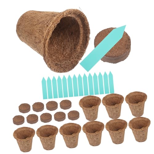 Yardenfun 1 Satz Kokospalmen pfannen Gartenbedarf saftig Pflanzentopf Hydrokultur-Gartenset Anlage Pflanzenaufzucht pflanzenpflege Pflanzkorb Pflanztöpfe für Sukkulenten Pflanzenfaser Yardenfun 1 Satz Kokospalmen pfannen Gartenbedarf saftig Pflanzentopf Hydrokultur-Gartenset Anlage Pflanzenaufzucht pflanzenpflege Pflanzkorb Pflanztöpfe für Sukkulenten Pflanzenfaser von Yardenfun