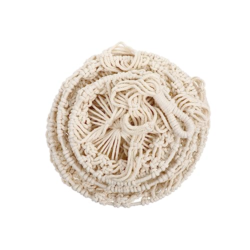 Yardenfun Outdoor Blumentopf Hängenetzkorb 3-lagiger Blumenkorb Dekorativer Aufhänger Beige Obstkorb von Yardenfun