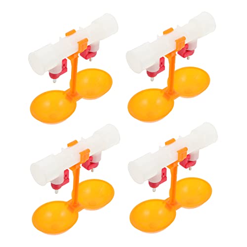 Yardenfun 10 Stück Trinkbrunnen für Hühner Wasser Küken groß Stroh Geflügel Hähnchentränke mit Hängebecher Hühnertränke mit doppelter Tasse Trinker für Hühnerbrustwarzen Nippeltrinker Abs von Yardenfun